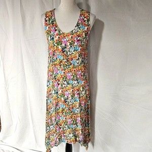 Bright Floral Asymmetrical Dress